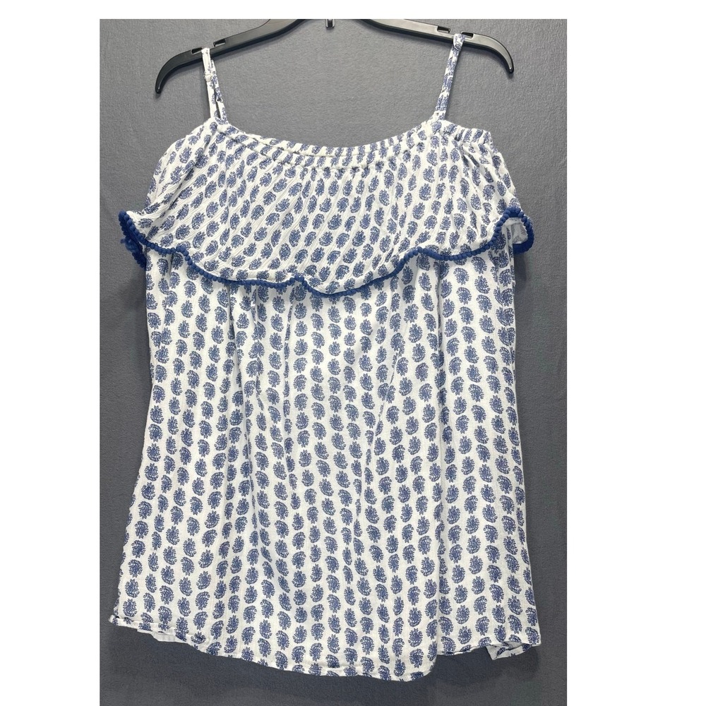 Polo Ralph Lauren blue/white Stripes off-shoulder topโ cottage coastal boho